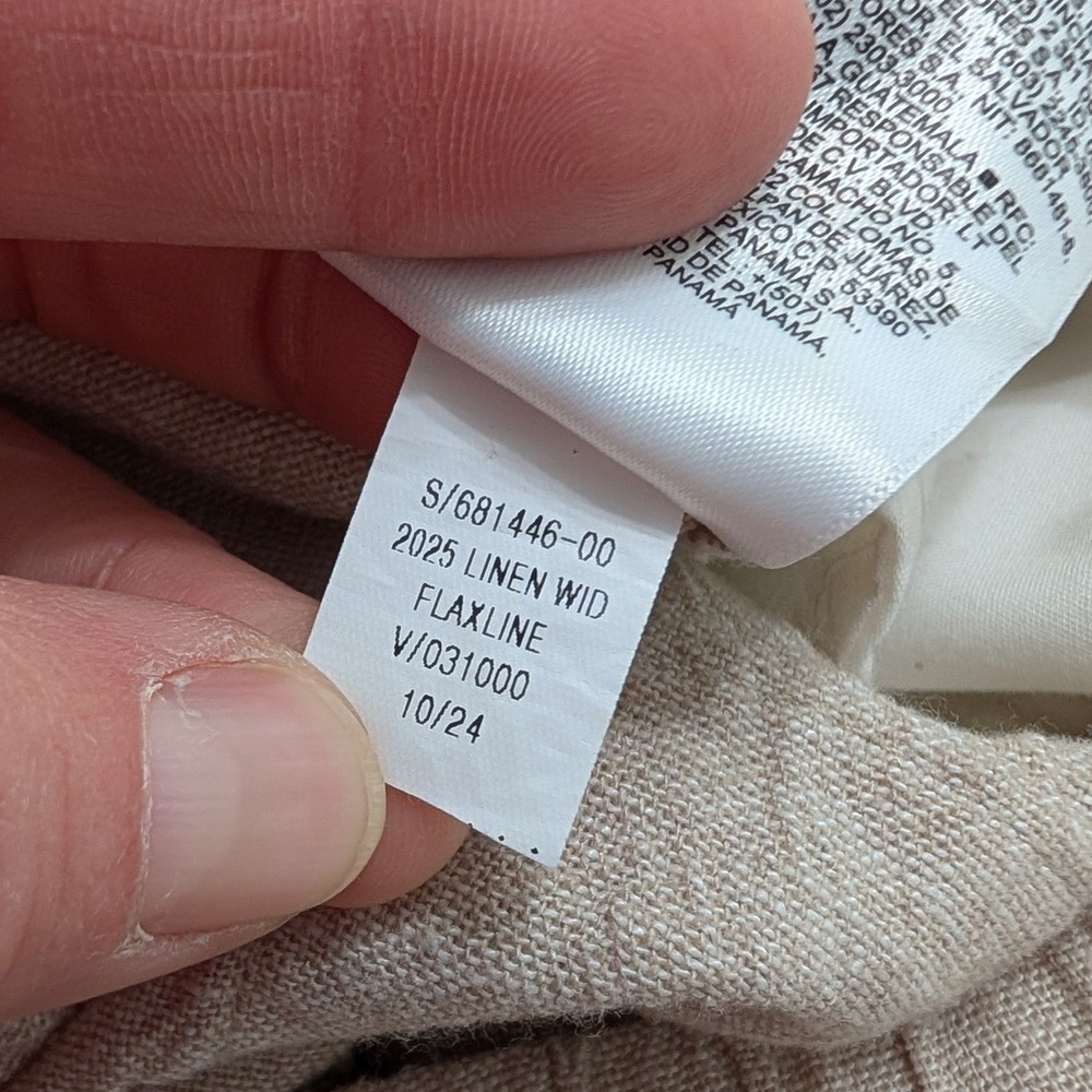 Old Navy Womens XXL High Rise Wide Leg Linen Blend Pants Flax Beige coastal - Picture 8 of 8